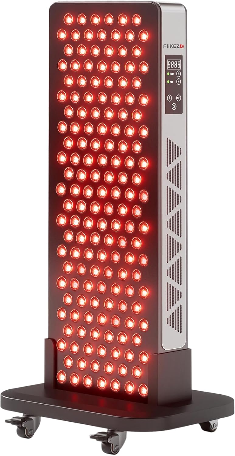 FliKEZE Lampada Infrarossi a 156 LED: luce rossa e IR 850/660 nm per benessere domestico