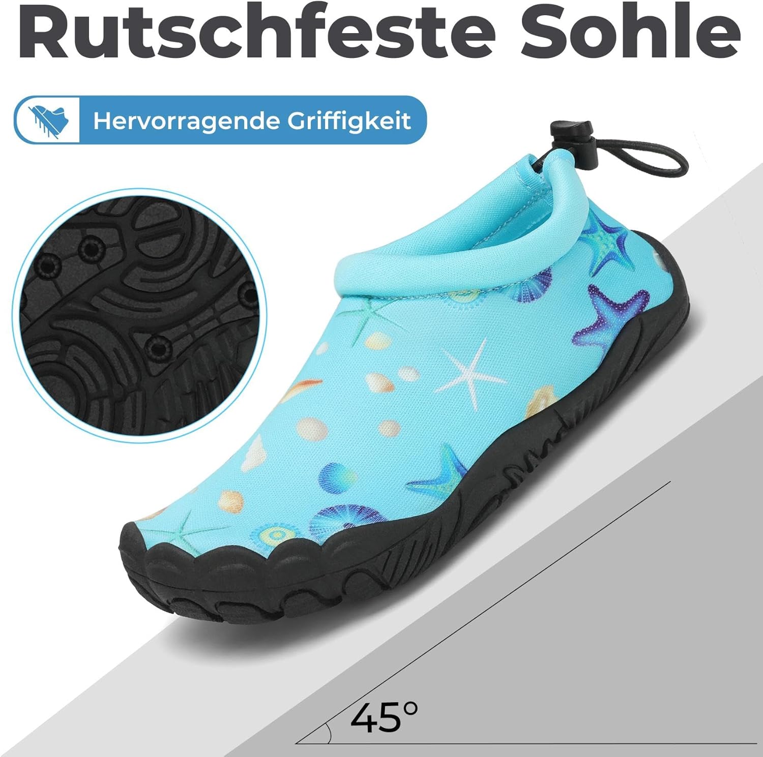 Thumbnail 6 de Mishansha Kinder Badeschuhe – Schnell trocknende Wasserschuhe, rutschfest und atmungsaktiv (Gr. 24–35)