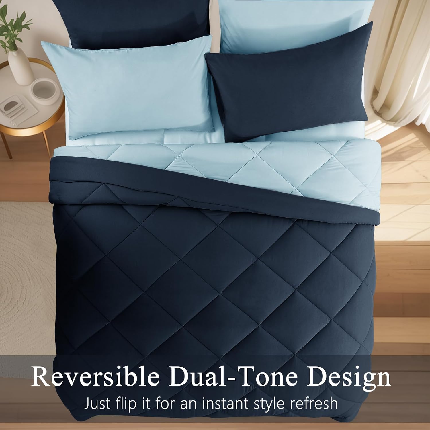 Thumbnail 4 de RUIKASI Coverless Duvet King Size 10.5 Tog – Reversible Comforter with 2 Pillowcases