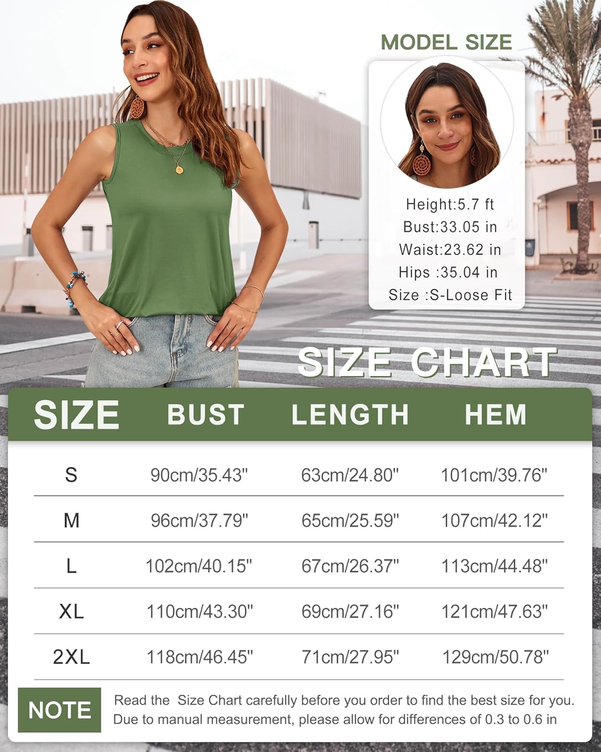 Thumbnail 5 de WNEEDU Damen Tank Top mit Rundhalsausschnitt – ärmellos, basic Sommer-Tops
