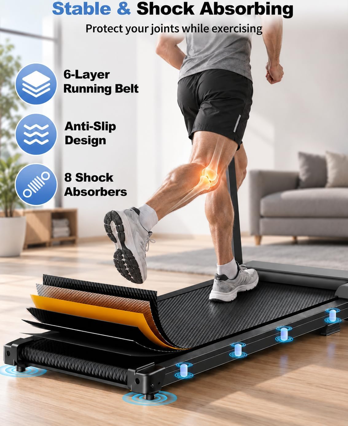 Detalle de Foldable Treadmill with Handlebar