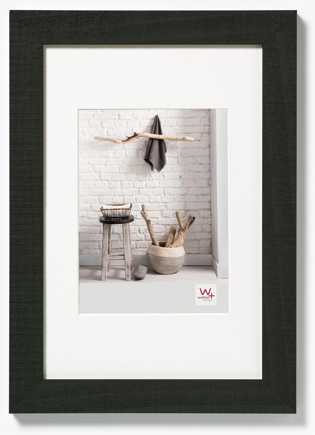 Detalle de walther design Noce 30 x 40 cm con passe-partout – Cornice in Legno HO040N
