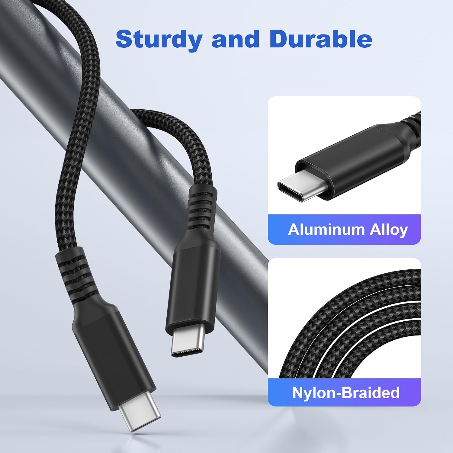 Detalle 2 de Basesailor charger cable 60W 3m USB-C