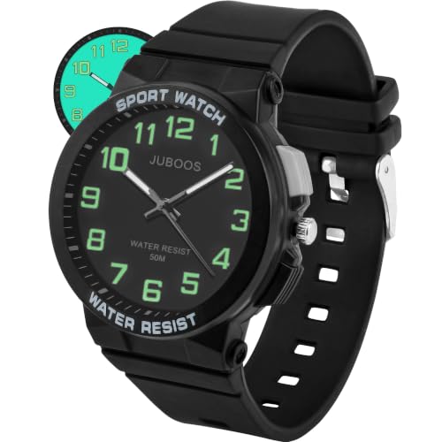 Detalle de Juboos Montres Enfants Analogique Quartz Étanche – Cadre rond lumineux et 50 m