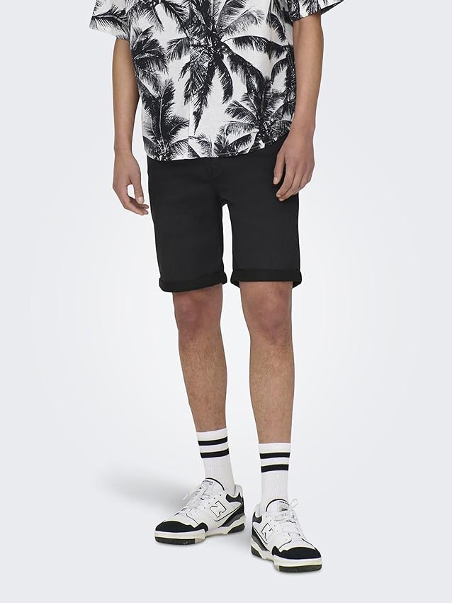Detalle 2 de Only and Sons Ply Life Reg pantalones cortos Negro M