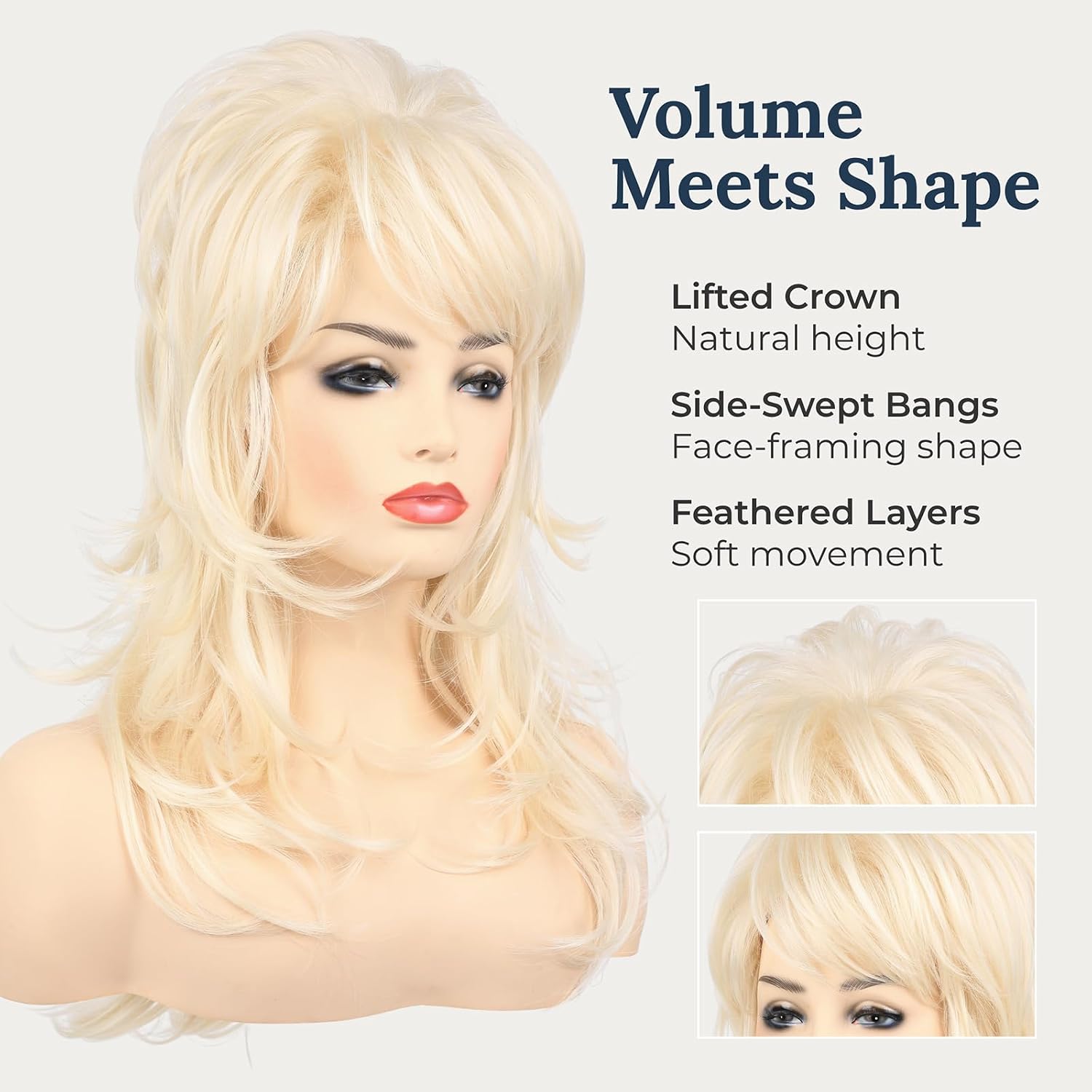 Detalle de Blonde Costume Wig, 20-Inch Layered Style