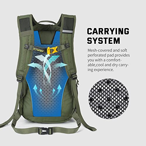 Detalle de SKYSPER Leicht Wanderrucksack 20L – atmungsaktives Tragesystem, Rückenbelüftung