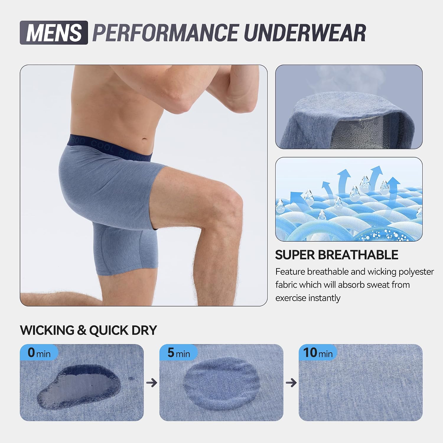 Detalle 2 de Bamboo Cool boxer briefs 4-pack