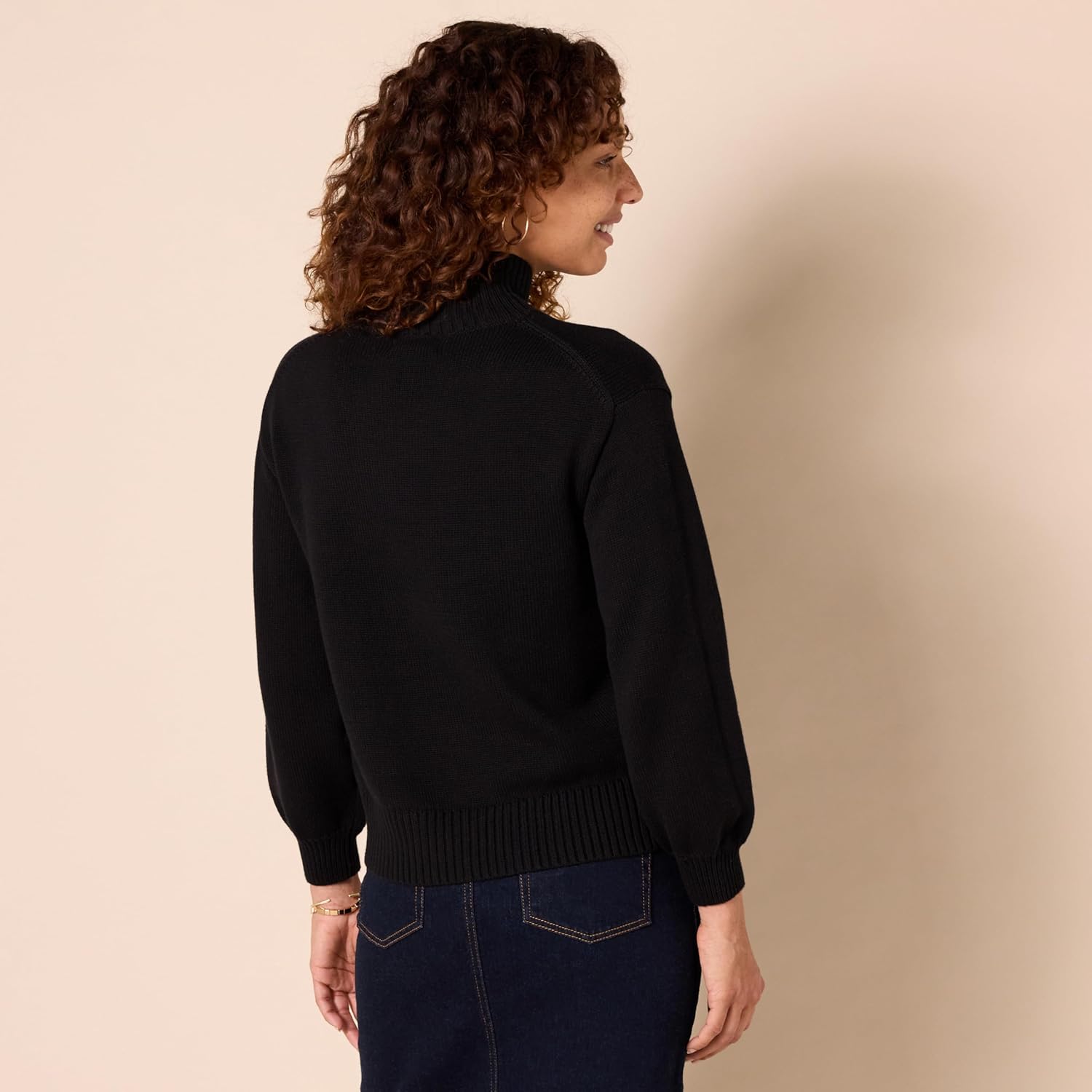 Thumbnail 2 de Amazon Essentials Damen Pullover aus Baumwolle mit Trichterausschnitt – In Übergrößen erhältlich