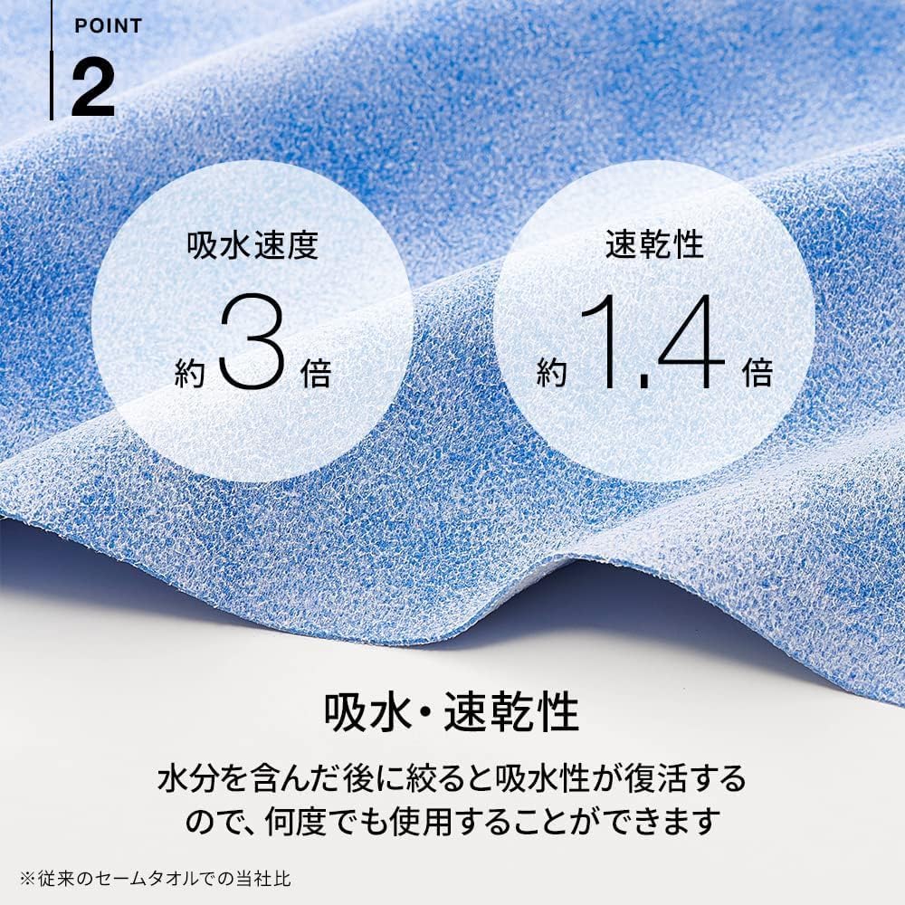 Detalle de Speedo SE62003 マイクロセームタオル M グレイ 水泳用 抗菌仕様・吸水速乾 43×32cm