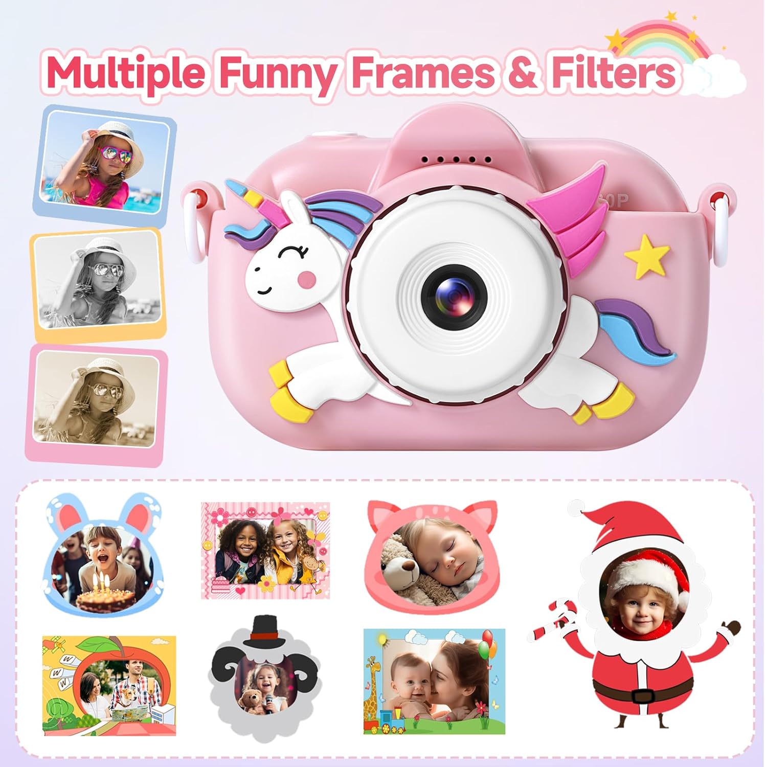Detalle 2 de ZUODUN Kids Camera 1080P with 32GB SD Card