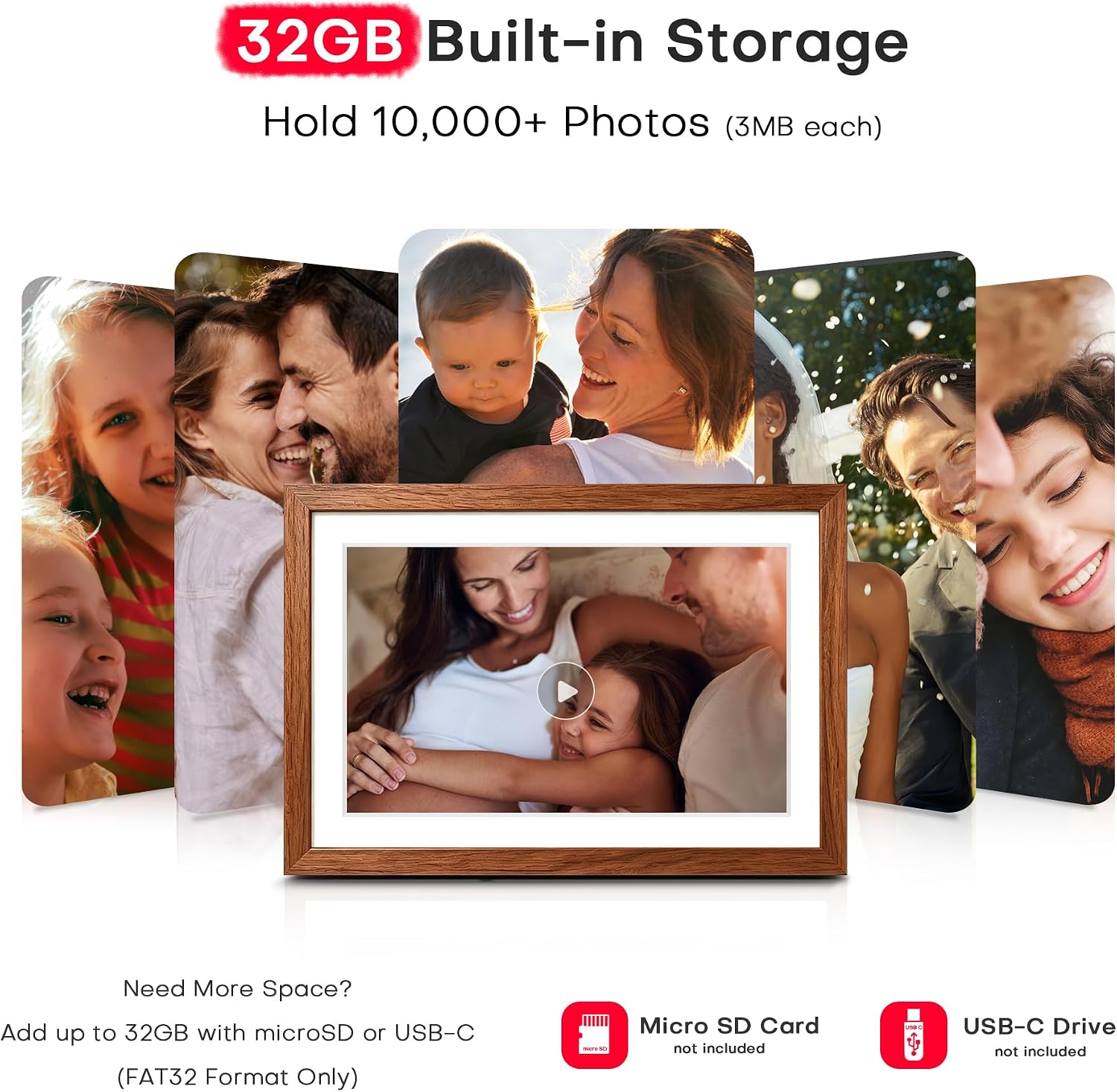 Detalle de Pastigio WiFi Digital Picture Frame, 32GB