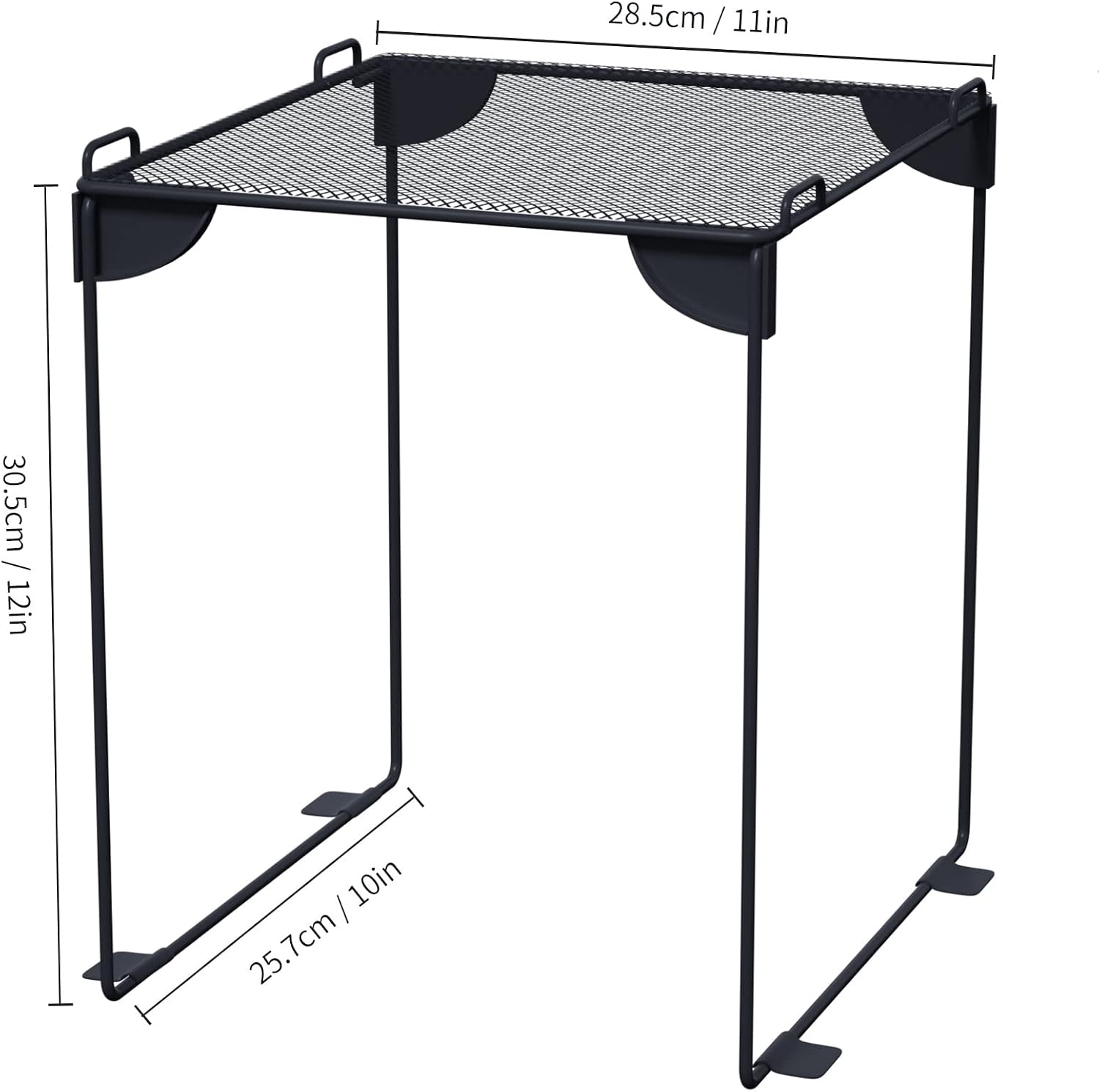 Thumbnail 1 de Neudeco Locker Organzier Mesh Locker Shelf Set, 2-Pack, Grey, Foldable Metal