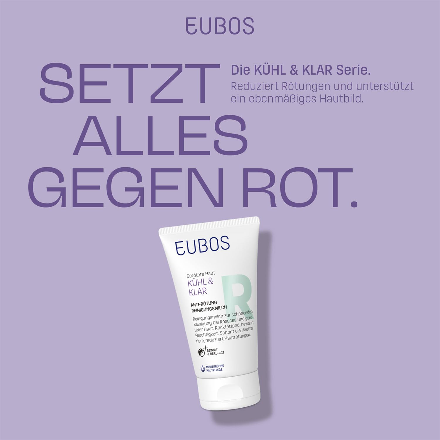 Detalle 2 de EUBOS KÜHL & KLAR ANTI-RÖTUNG Reinigungsmilch – sanfte, pH-neutrale Reinigung bei Rosacea