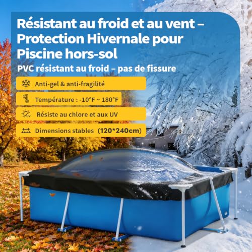 Thumbnail 1 de Biigdan Flotteur Hivernage Piscine 120 x 240 cm — Coussin hivernage robuste pour piscine hors sol