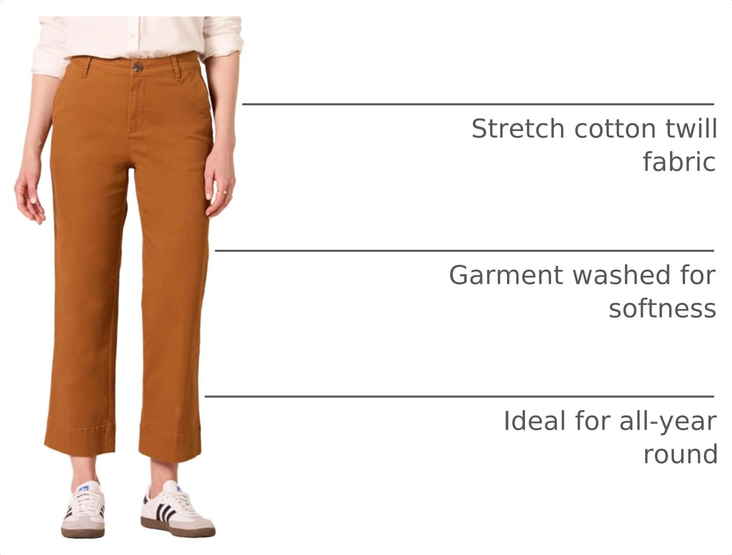 Thumbnail 3 de Amazon Essentials Women's High-Rise Wide Leg Khaki Pant, Stretchy Business Casual