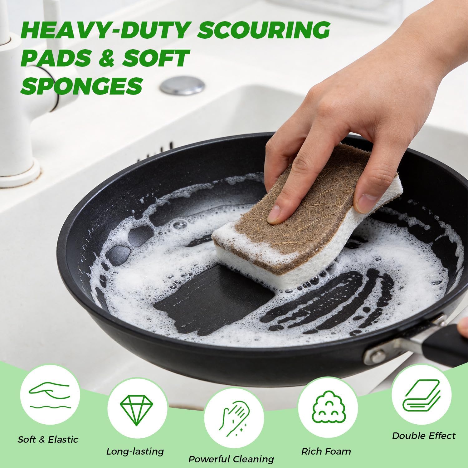 Detalle 2 de YFUIF Kitchen Sponges, Cellulose