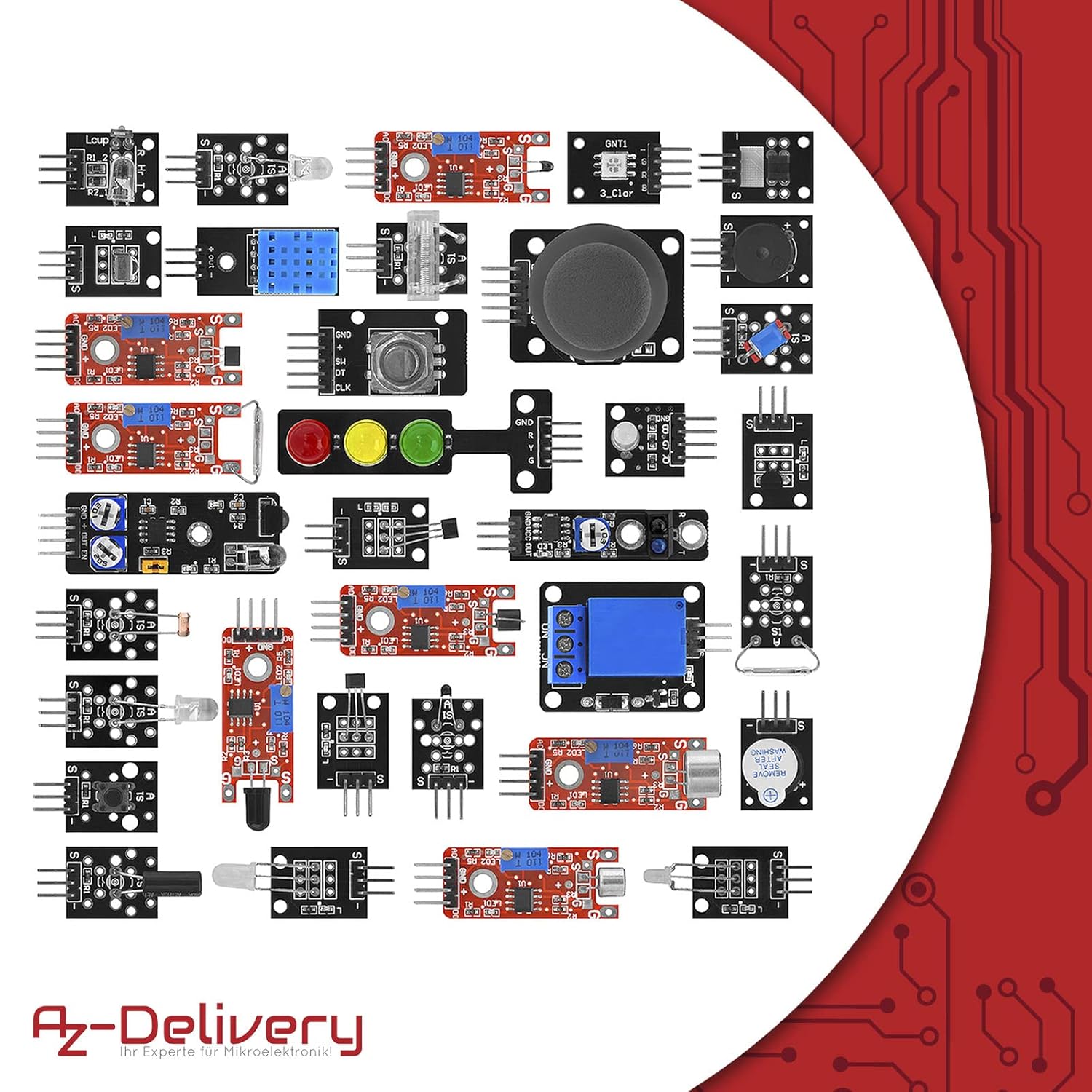 Thumbnail 1 de AZDelivery kit 35 sensor “35 in 1” per Arduino con moduli ed e-book incluso