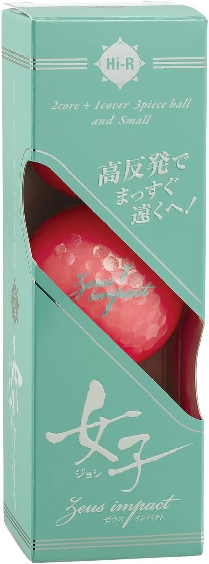 Detalle de キャスコ ゼウスインパクト女子3 高反発ゴルフボール 直径42mm・パールピンク・非公認球