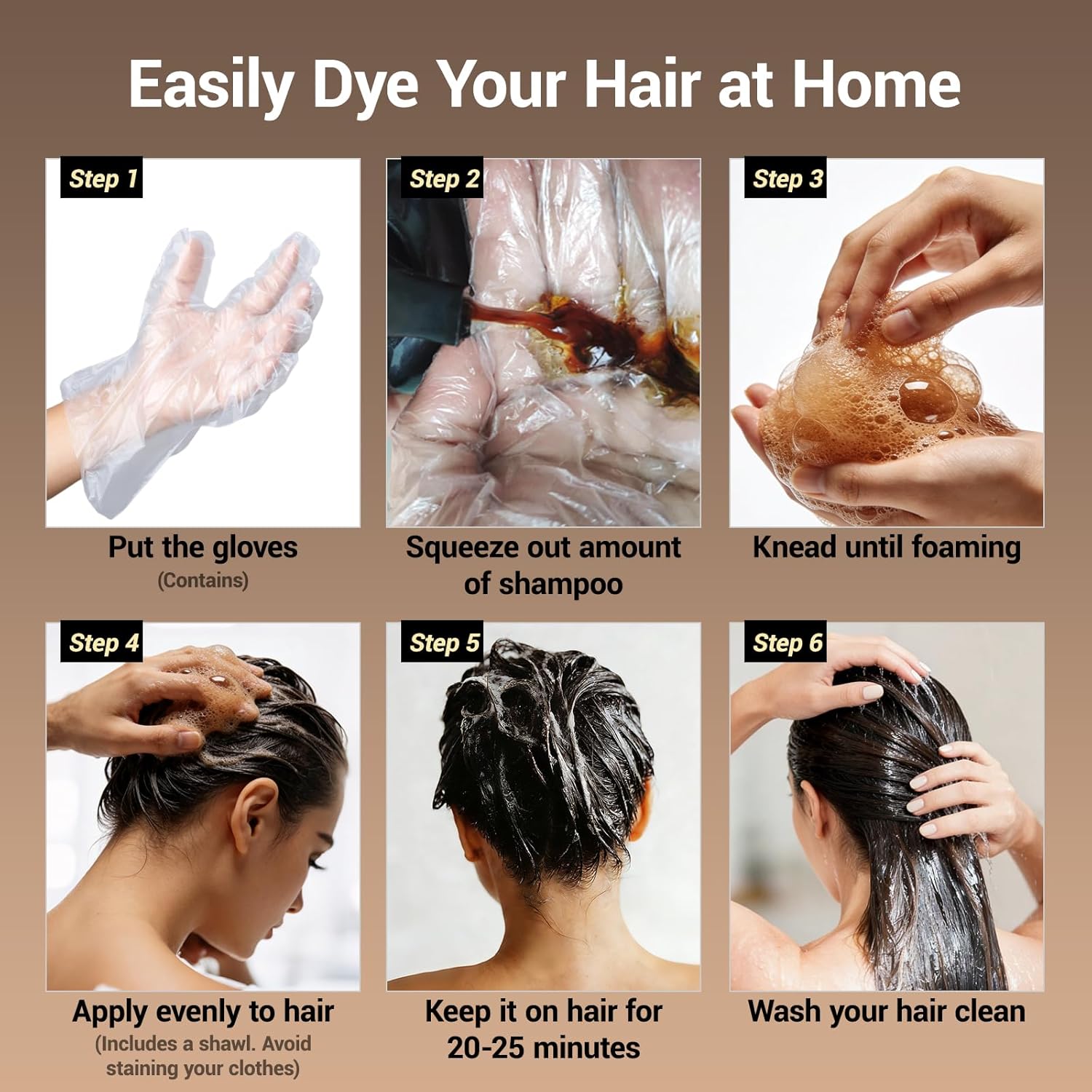 Thumbnail 6 de IIIMEIDU Hair Dye Shampoo for Gray Hair Coverage