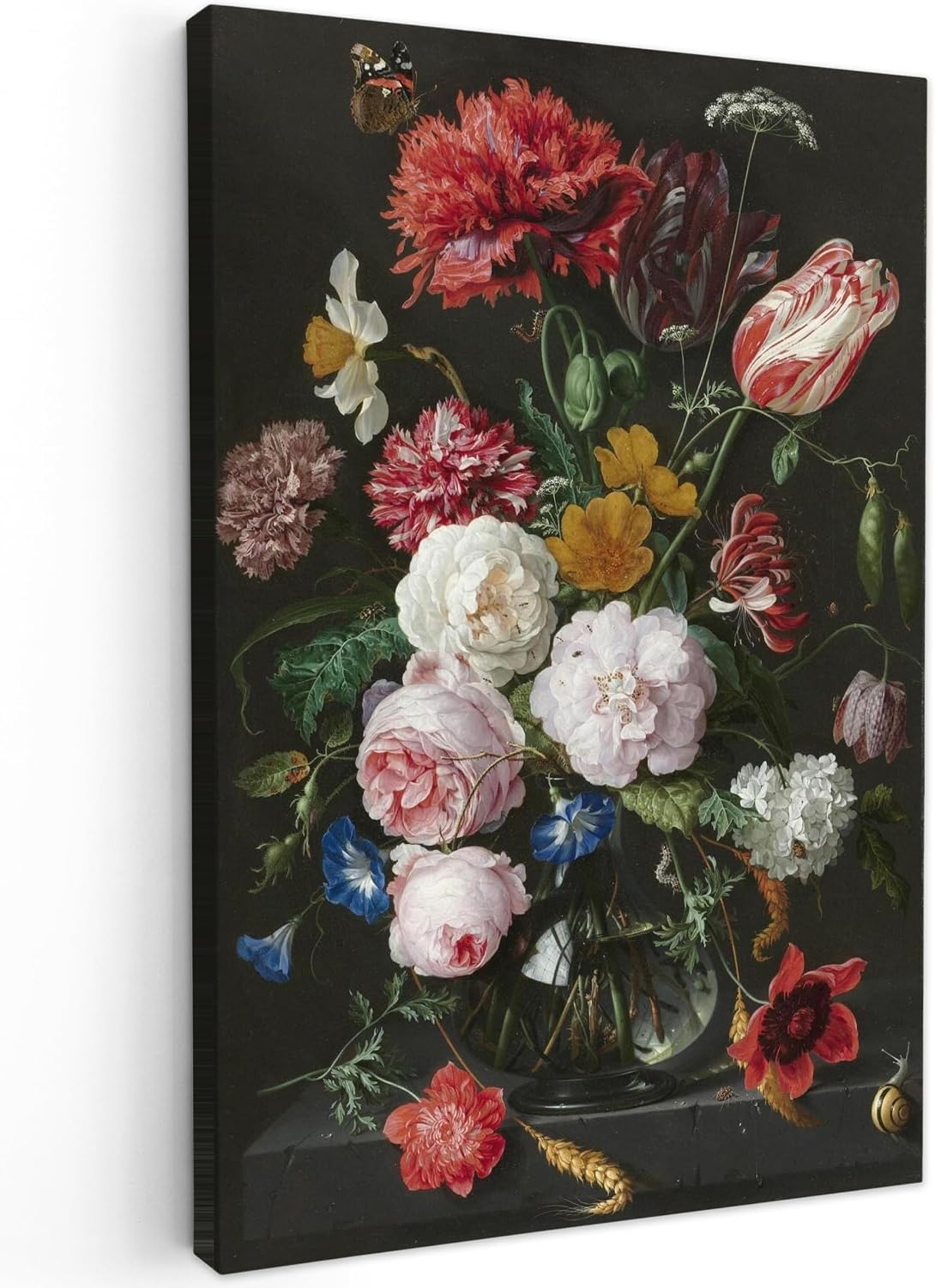 Detalle de MuchoWow© canvasdoek 20 x 30 cm met bloemenstilleven van Jan Davidsz. Heem