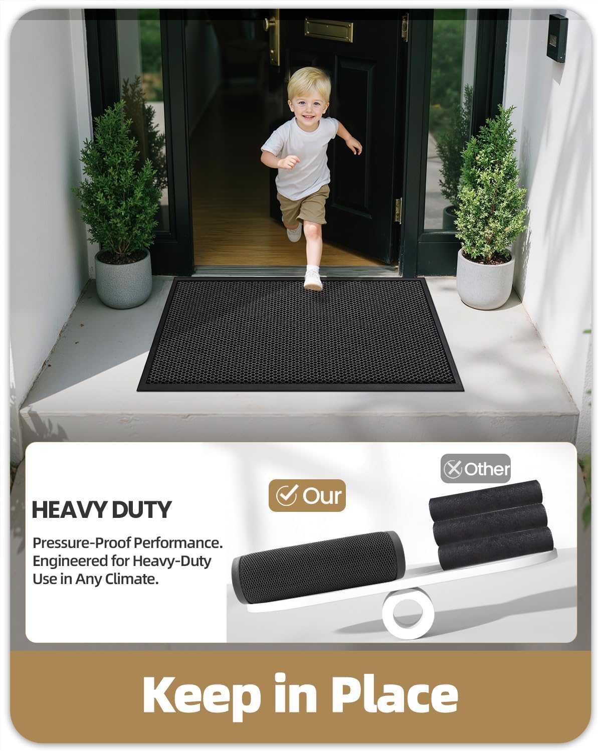 Thumbnail 5 de COLOR&GEOMETRY High Stretch Silk Doormat 43x76cm 🧽