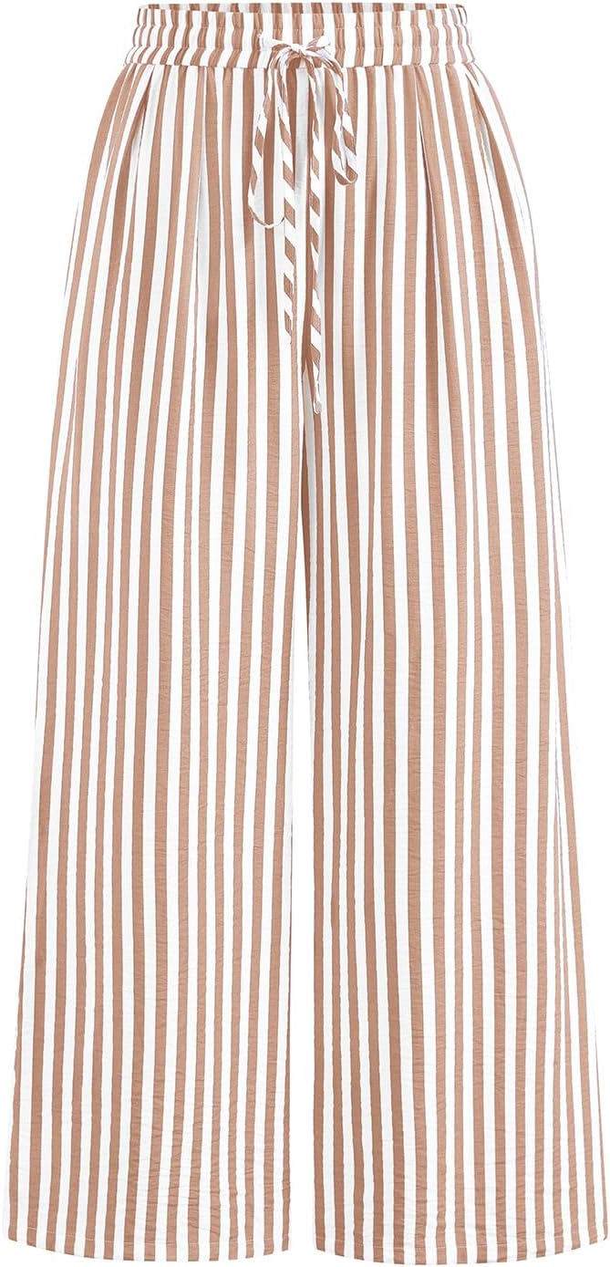 Detalle de PRETTYGARDEN Palazzo Pants Floral Wide Leg