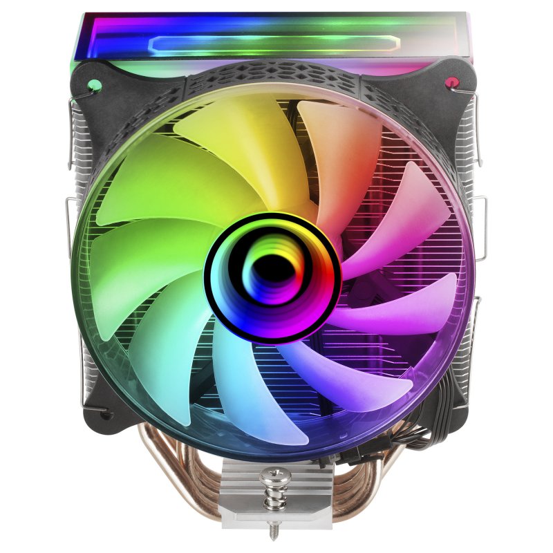 Detalle de Mars Gaming MCPU-VR: Disipador CPU 120 mm con doble ARGB y rendimiento hasta 180 W