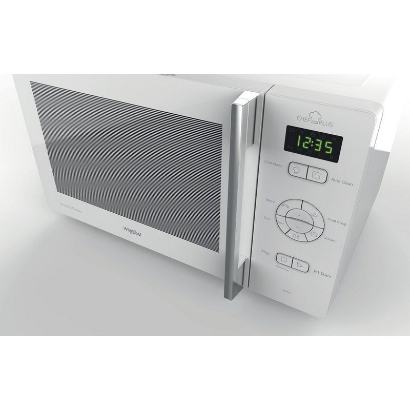 Detalle 2 de Whirlpool MCP 346 WH: Horno microondas con grill 25 L y funciones avanzadas en blanco