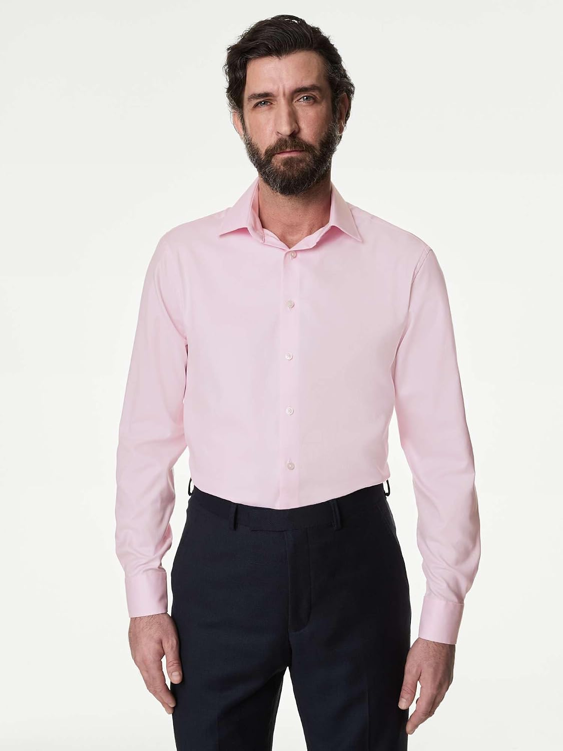 Detalle de Marks & Spencer Sartorial herenoverhemd van katoen, fijne keperstof en easy iron