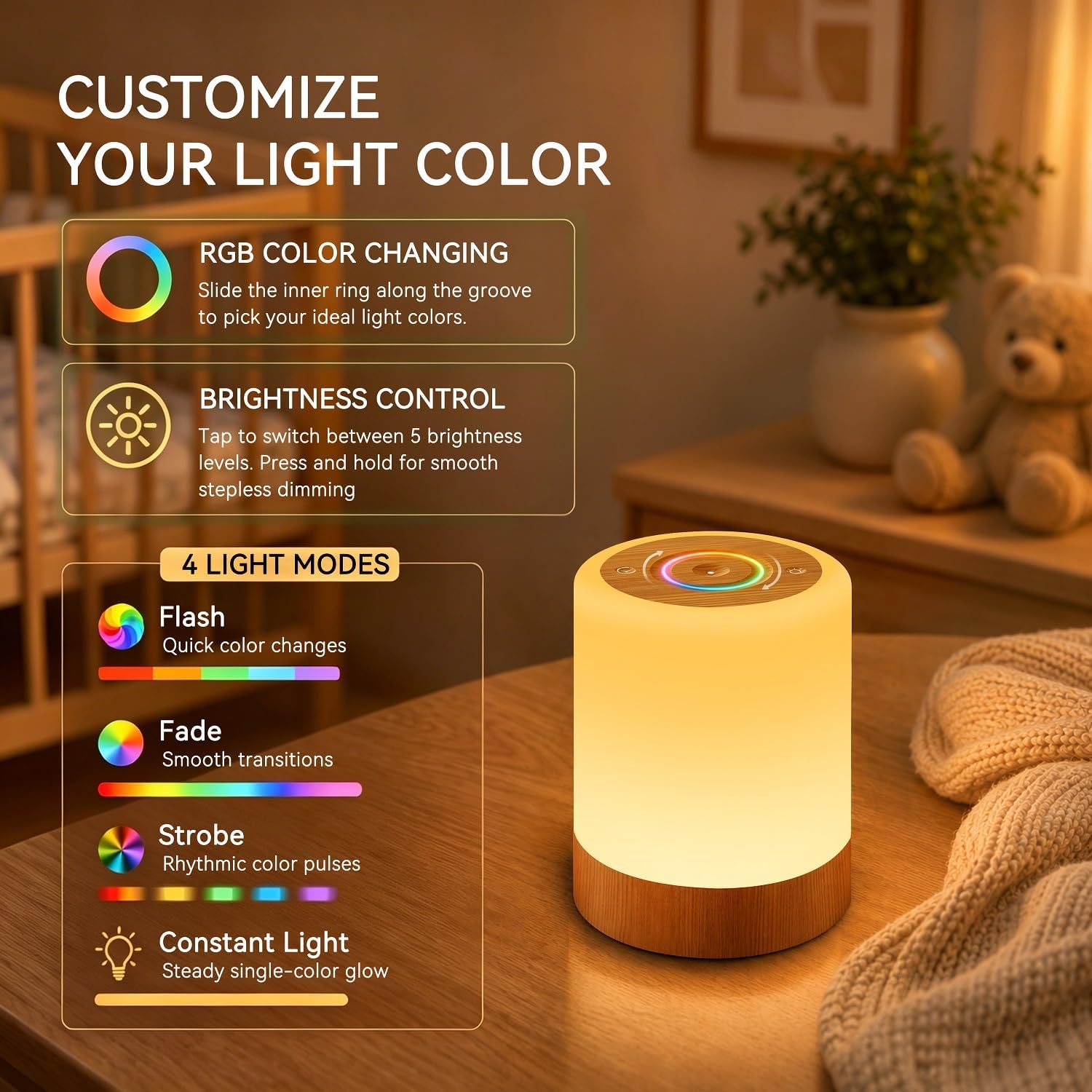 Thumbnail 4 de Auxmir Night Light 3000mAh portable lamp