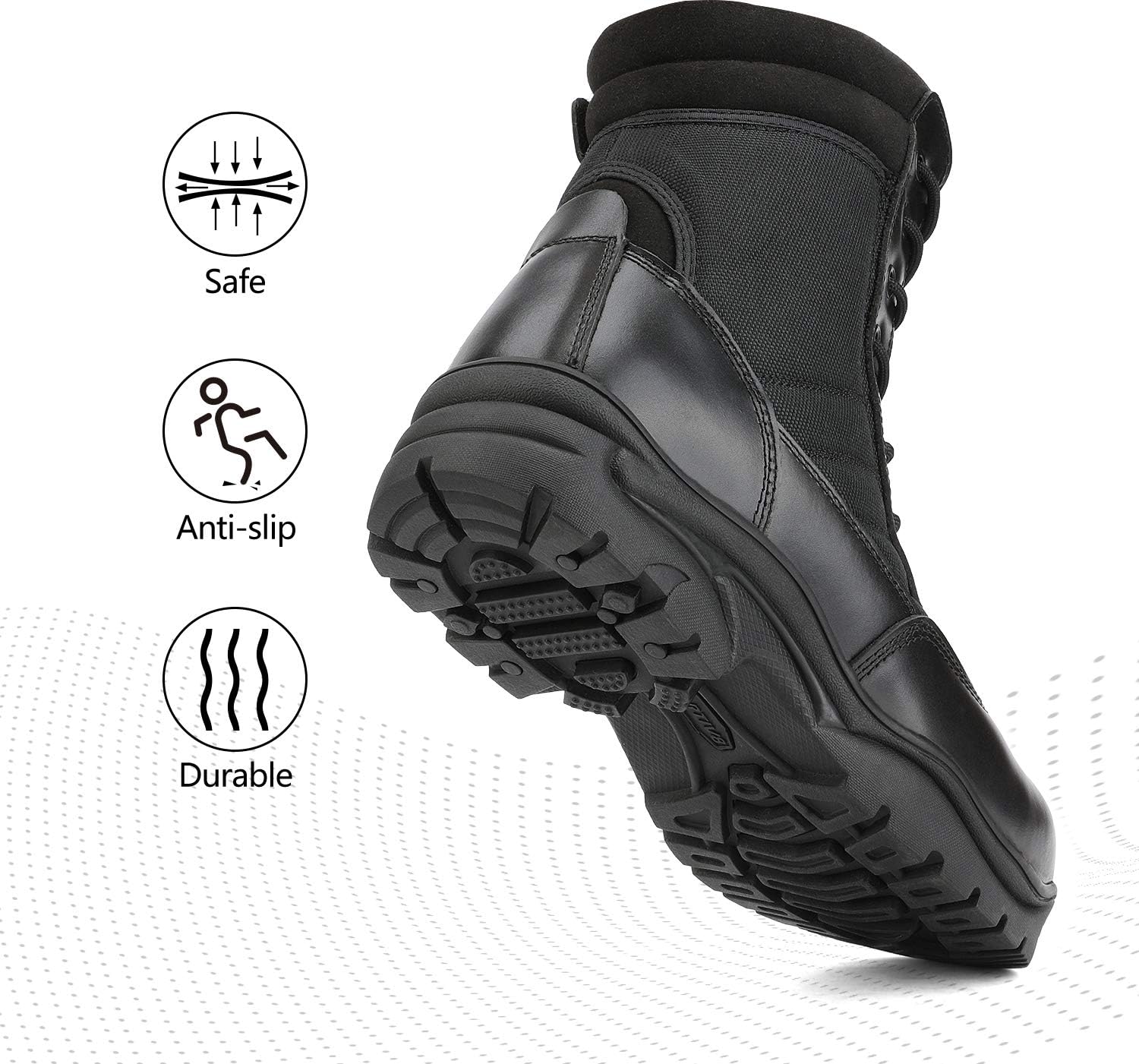 Thumbnail 5 de NORTIV 8 TROOPER-STL Steel Toe Work Boots 🥾