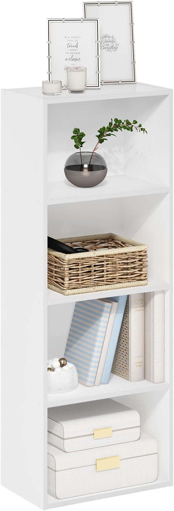 Detalle de Furinno Luder Estantería Abierta Blanco 🛋