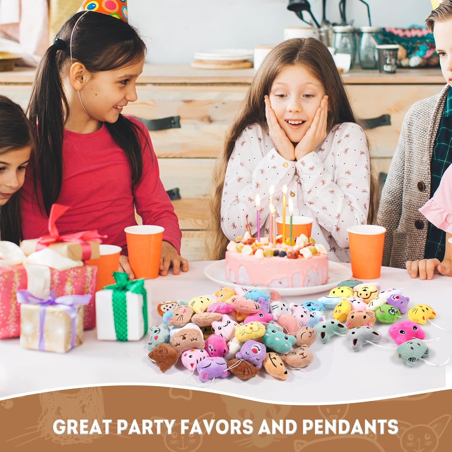 Thumbnail 6 de VISATOR 50er Set Schlüsselanhänger Kuscheltier (Mini-Plüschtiere) als Mitgebsel für Claw-Maschinen & Kinderfeiern