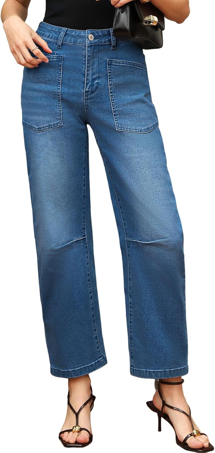 Thumbnail 4 de EVALESS Baggy Barrel Jeans High Waisted