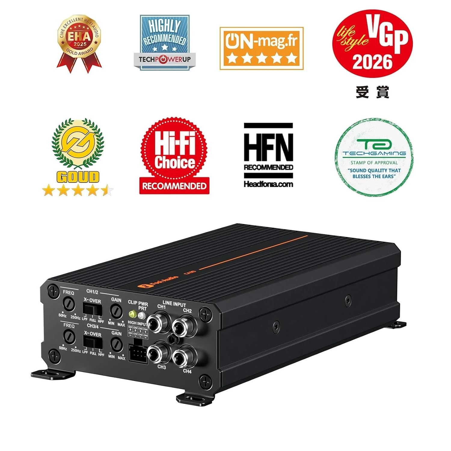 Detalle de Fosi Audio CA30 4-Channel Car Amplifier: Compact Class D Powerhouse