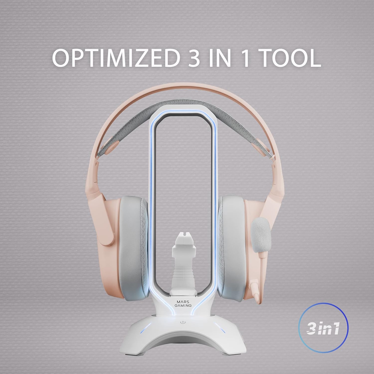 Thumbnail 1 de Mars Gaming MHHPROW : support 3-en-1 casque RGB avec HUB 2x USB 3.0 et bungee pour souris