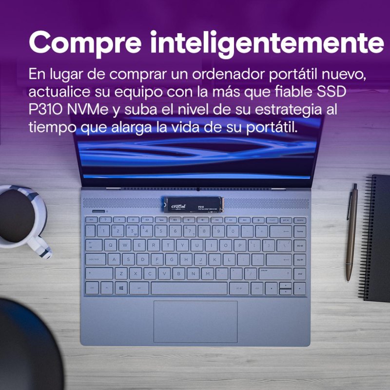 Thumbnail 2 de Crucial P310 4 TB M.2 NVMe 7100 MB/s PCIe 4.0 con disipador