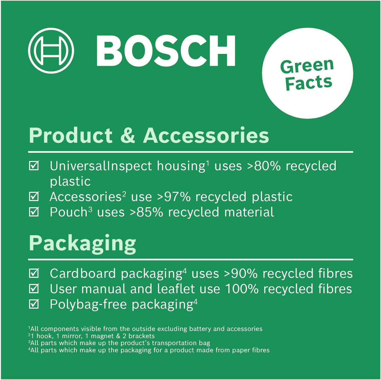 Thumbnail 2 de Bosch UniversalInspect inspection camera (Ø8mm endoscope) with 2.31in colour display and built-in memory