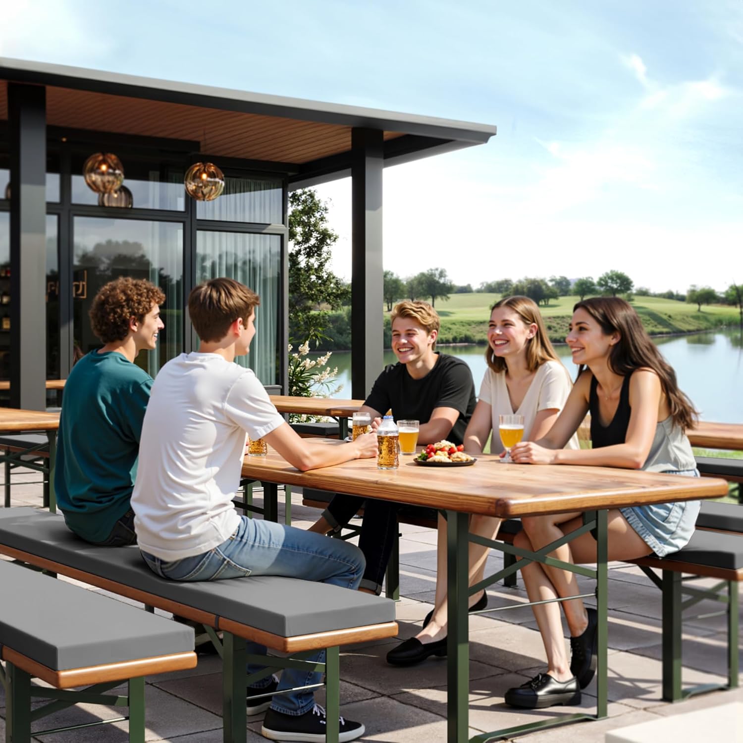 Thumbnail 1 de UDPATIO Bierbankauflagen 4er Set 4 cm