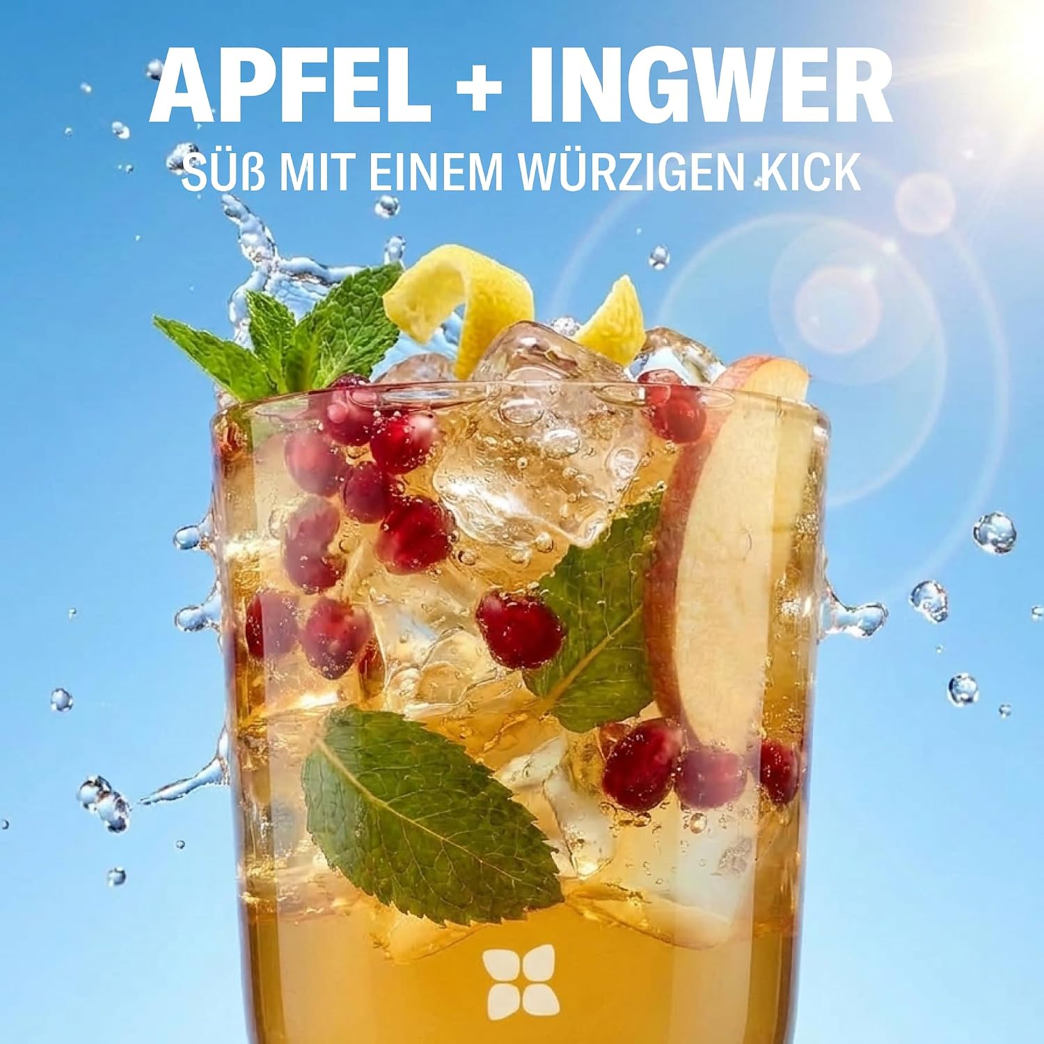 Detalle de waterdrop Mocktail Set – 36 Würfel Drops (Mojito, Apfel, Grapefruit) mit Vitaminen, zuckerfrei