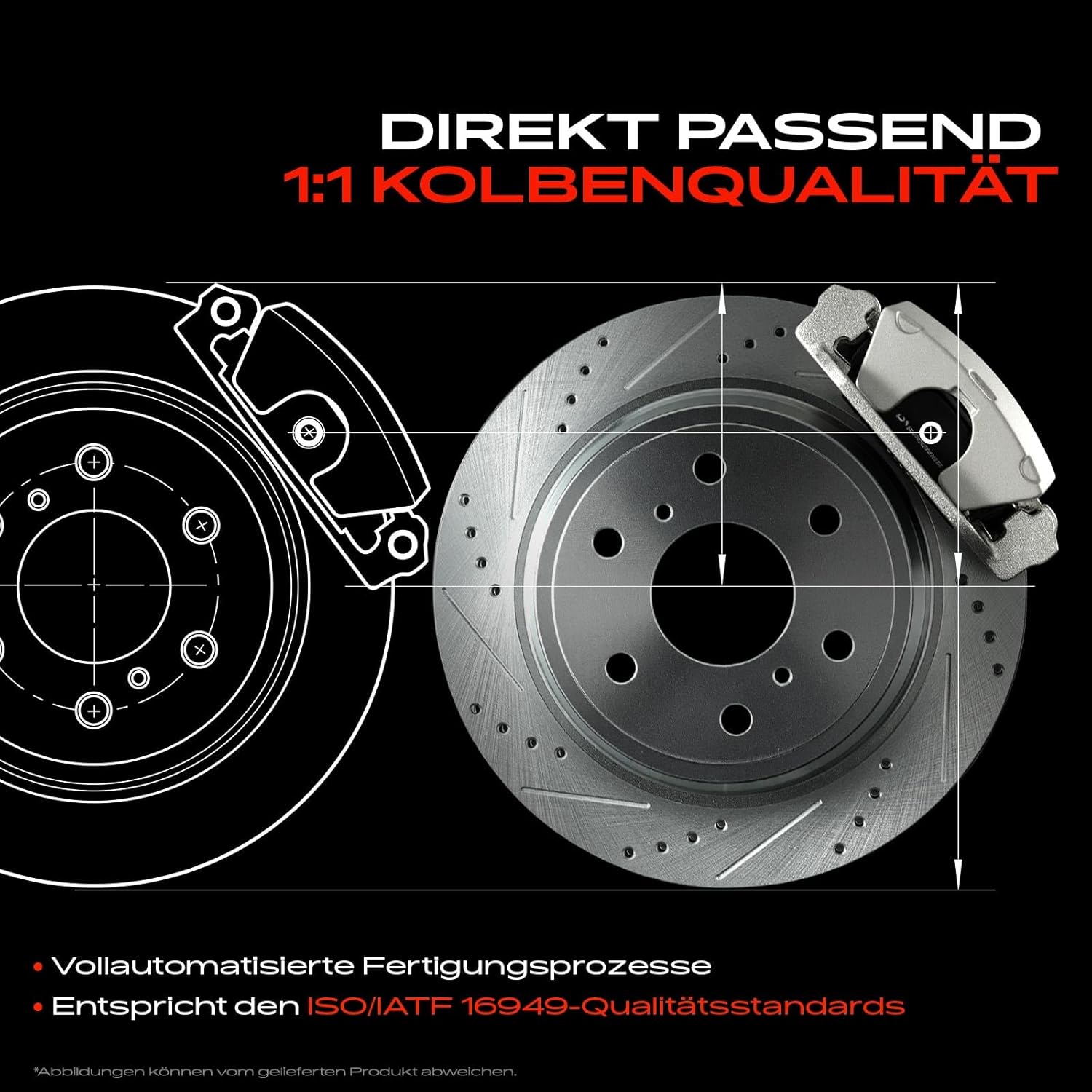 Detalle 2 de Frankberg Bremssattel hinten aus Aluminium mit Halterung – Lochabstand 100 mm, kompatibel mit 3 BM BN (BN Replace)