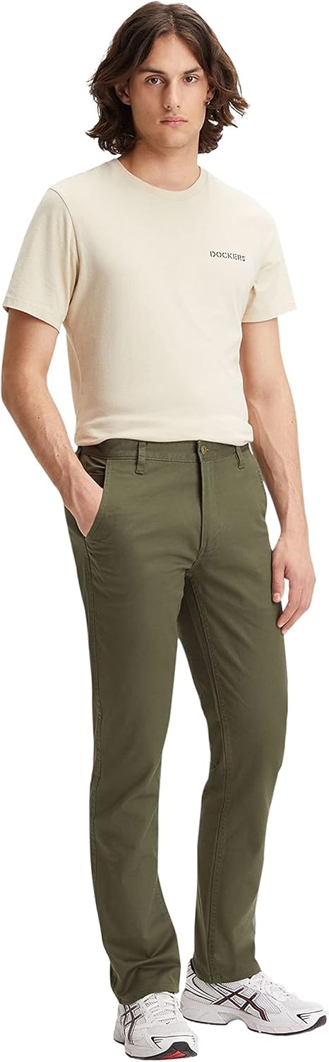 Detalle de Dockers Alpha Original 44715 Men's Slim Chinos in Stretch Twill
