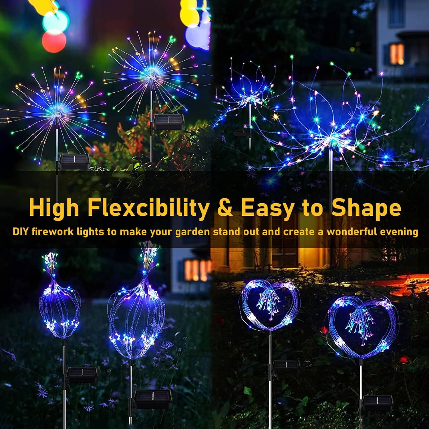Thumbnail 6 de yowin Firework Solar Lights 4x120 LED