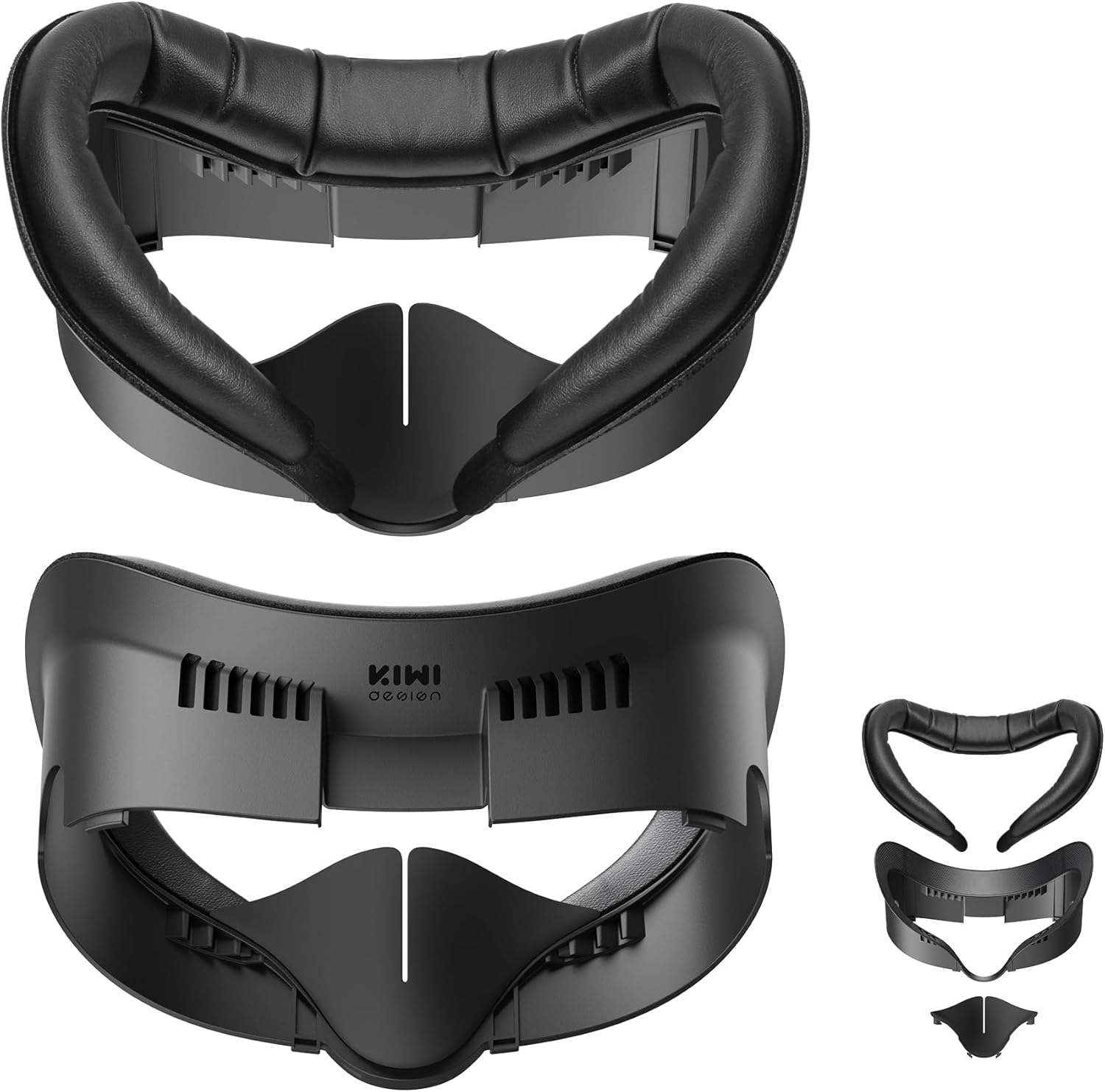 Detalle de KIWI design V3 Face Cover Pad – Facial Interface (2er-Set) für Meta Quest 3, kompatibel mit Kabelloser Ladestation