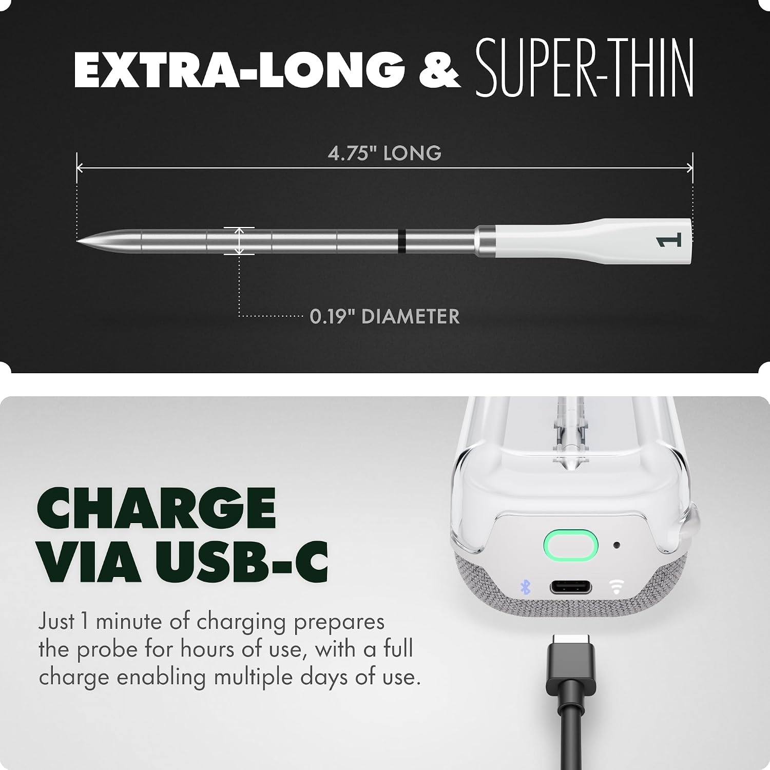 Detalle 1 de CHEF iQ Smart Meat Thermometer Gen3