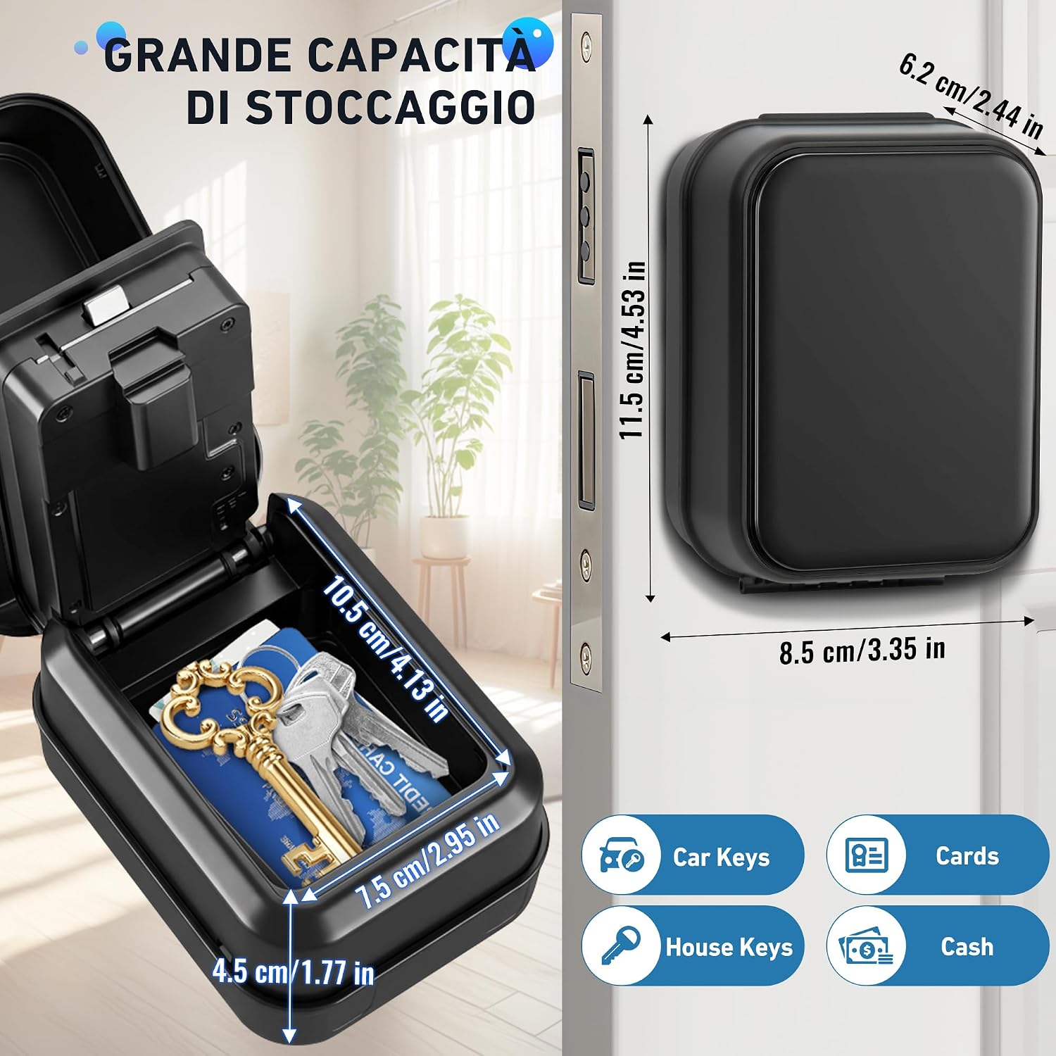 Detalle de ENONEO TTlock Smart Lock Box: slimme sleutelkluis voor buiten, IP65 en Bluetooth