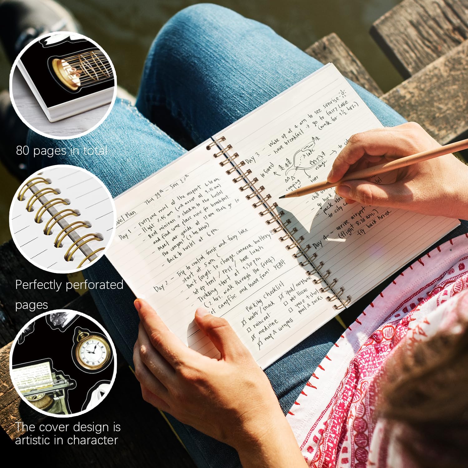 Detalle 2 de NaZaUK Spiral Notebook 8.3 x 5.5 in