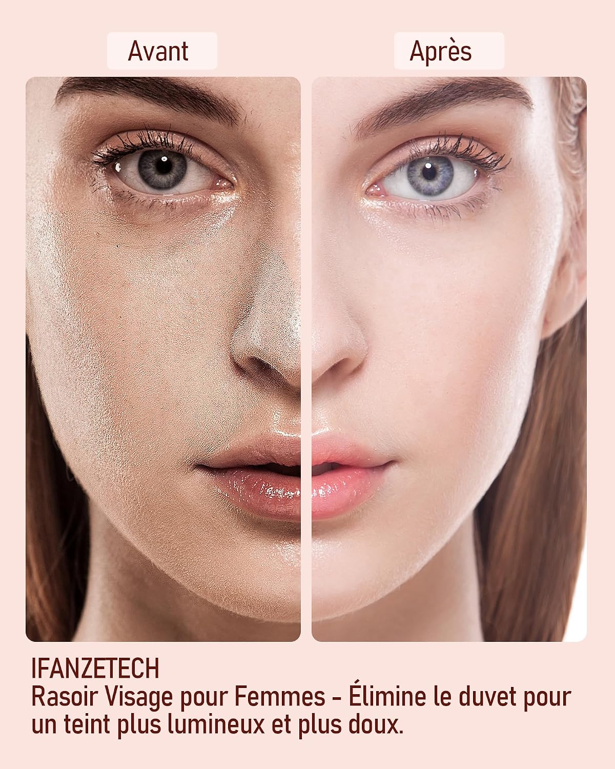 Thumbnail 6 de Rasoir Visage Femme & Tondeuse à Sourcils 2 en 1 avec LED — Rechargeable, Rouge