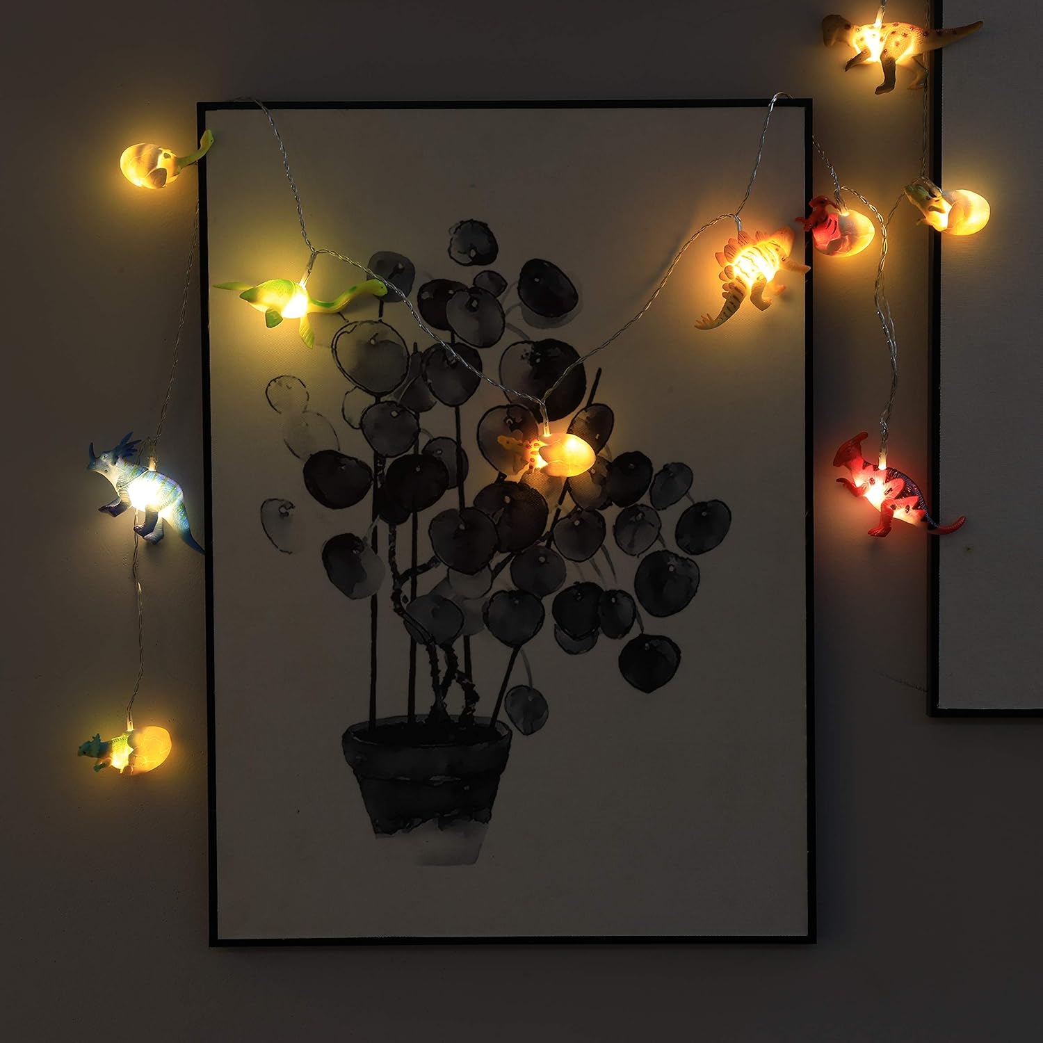 Thumbnail 4 de CozyHome Lucine LED decorative a forma di dinosauro, 4 metri con spina e 12 figure